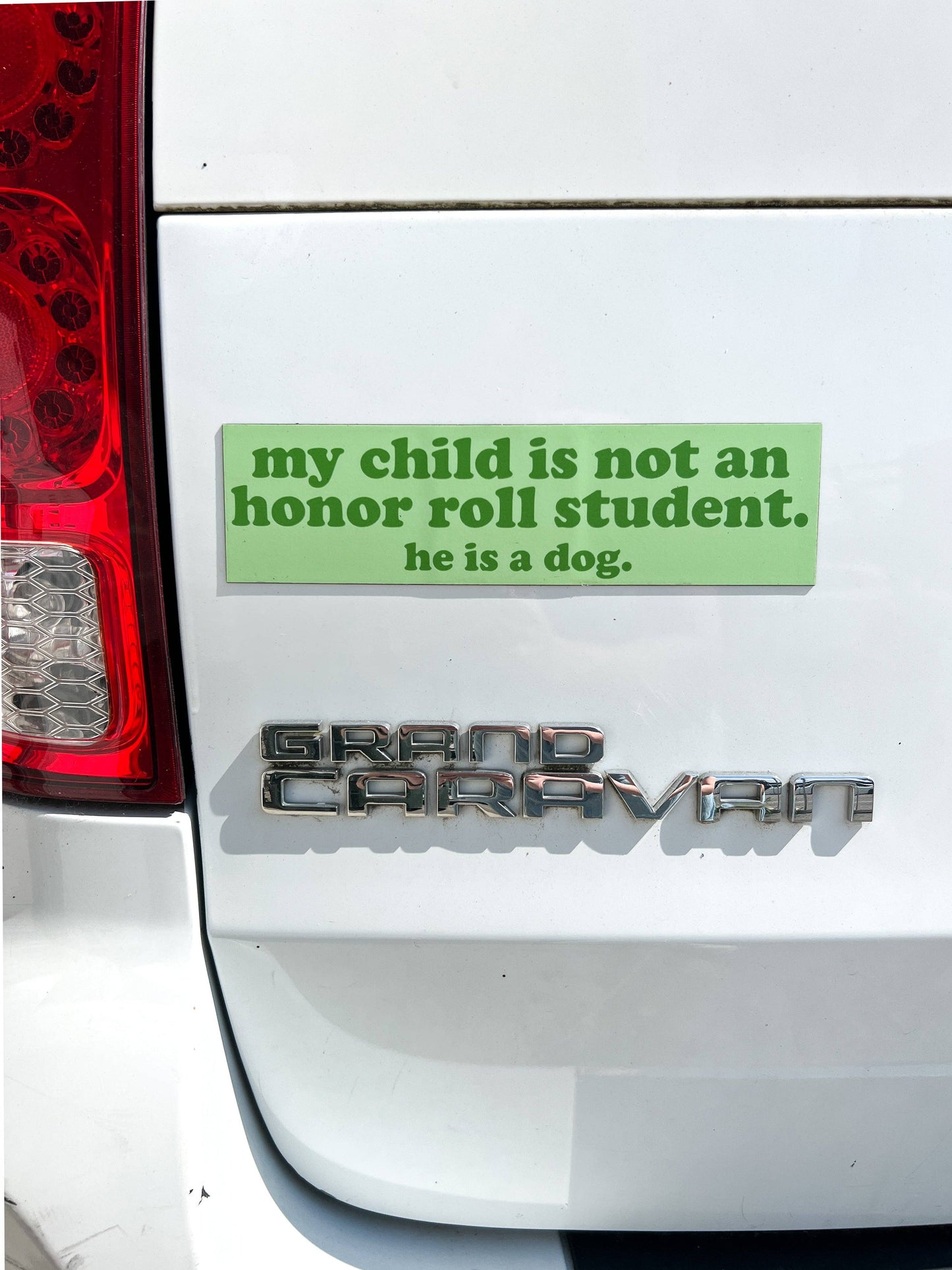 Honor Roll Dog Car Magnet