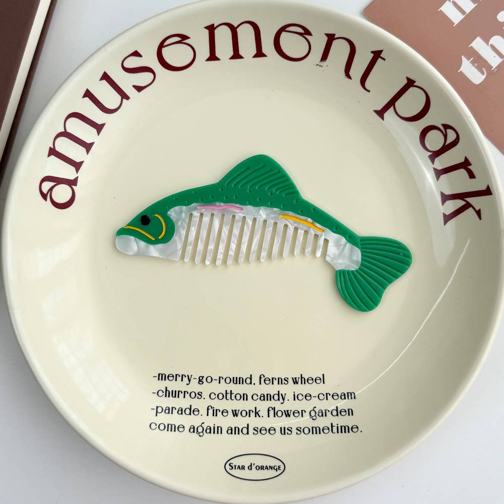 Rainbow Trount Whimsical Acetate Comb