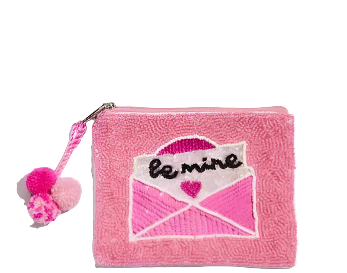 "Be Mine" Beaded Coin Purse