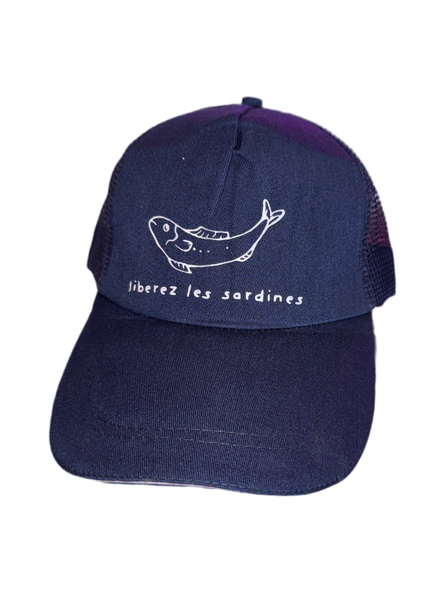 Libérez les Sardines Navy Blue Baseball Cap