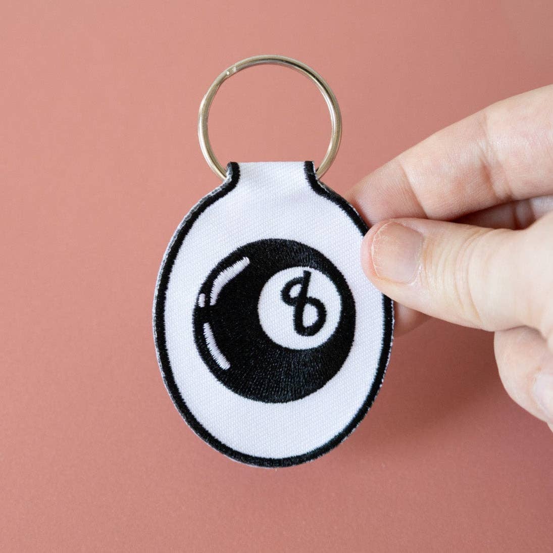Magic 8 Ball Embroidered Keychain
