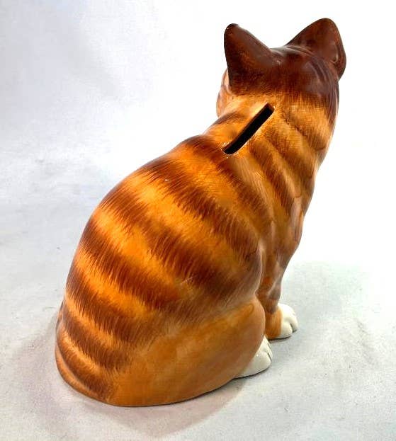 Orange Tabby Cat "Piggy" Bank