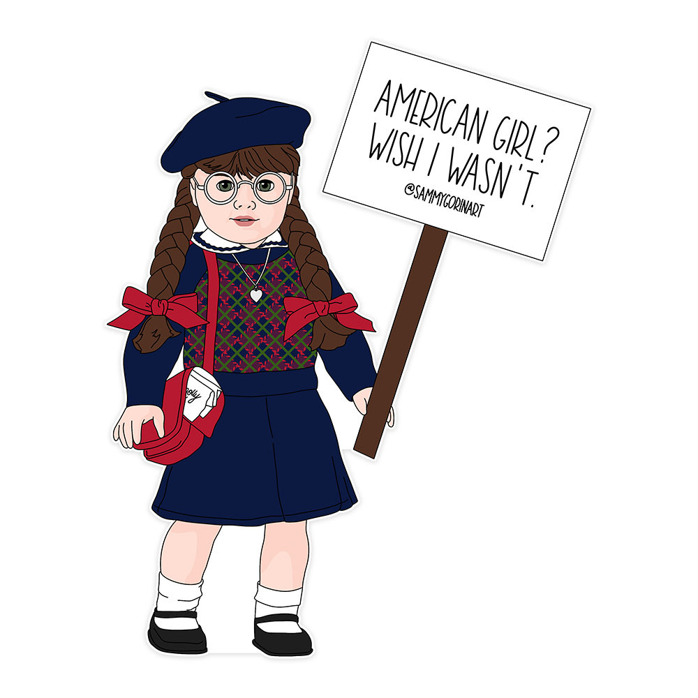 Molly "American Girl? Wish I Wasn’t" American Girl Doll Sticker