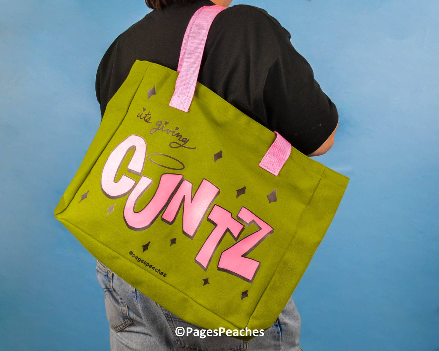 “CUNTZ” Bratz Green Tote Bag