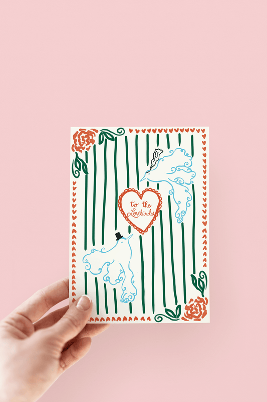 "To The Lovebirds" Wedding Greeting Card