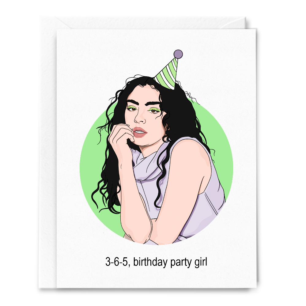 365 Birthday Party Girl Card