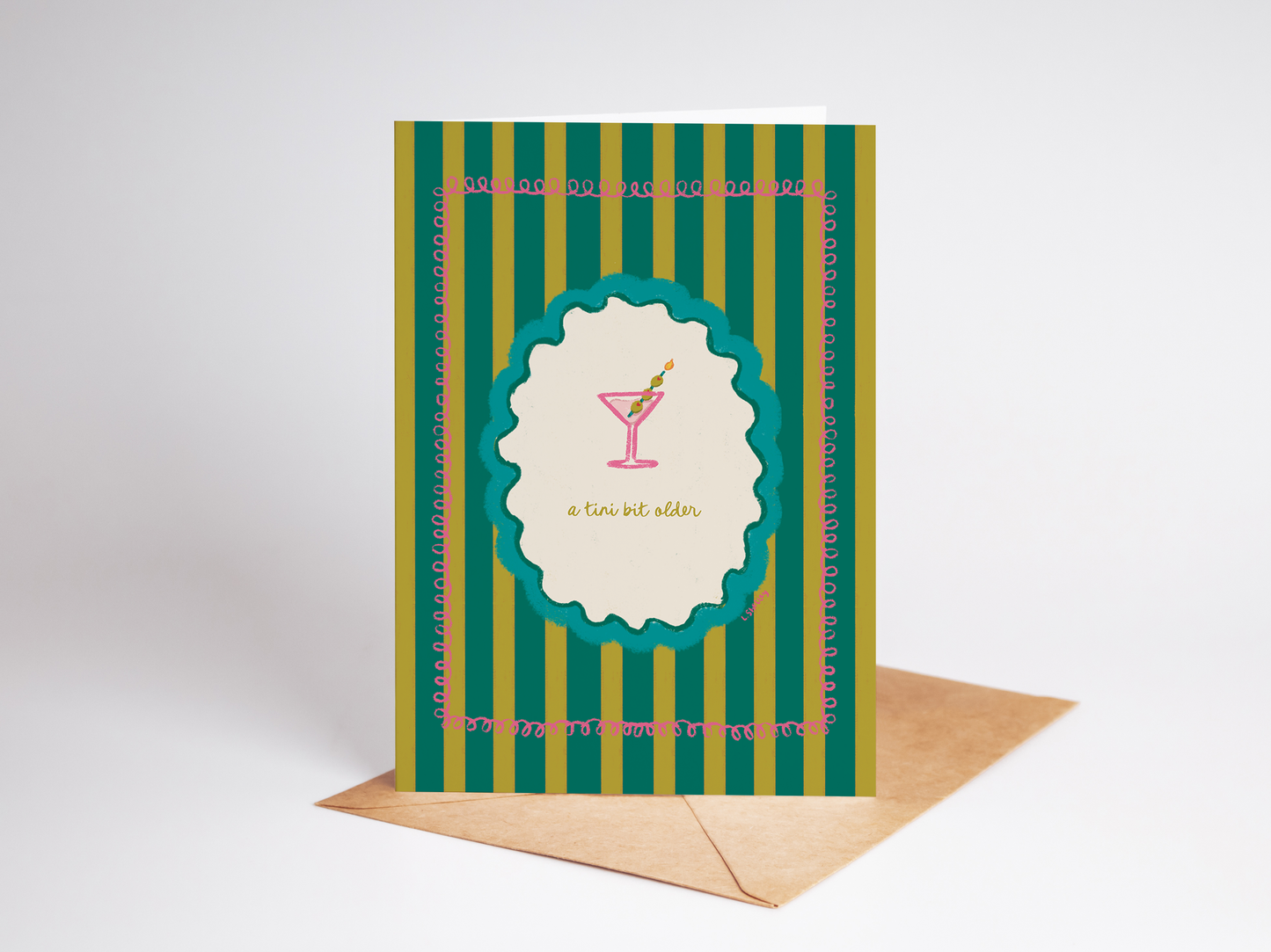 "A Tini Bit Older" Dirty Martini Greeting Card