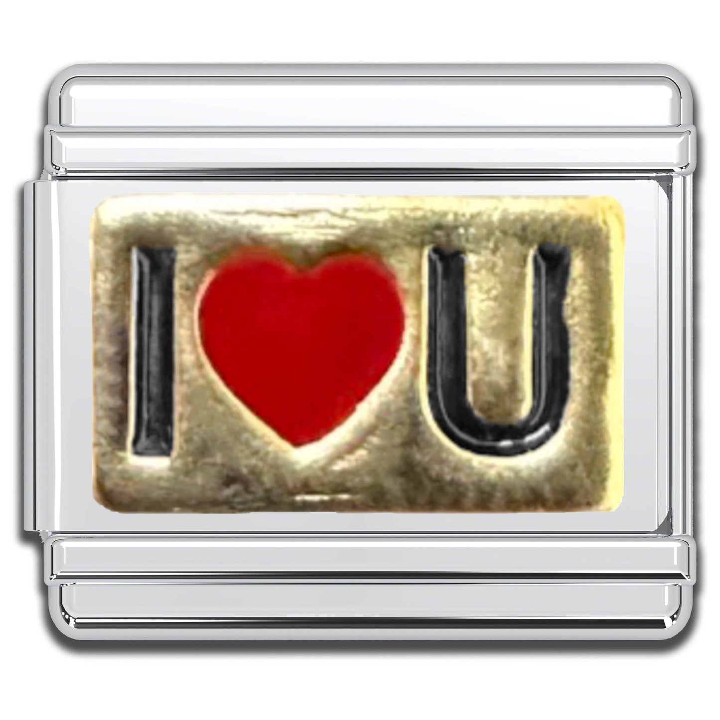 "I <3 U" Italian Charm
