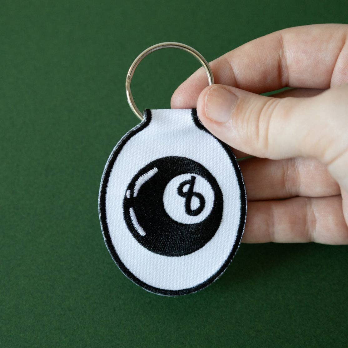 Magic 8 Ball Embroidered Keychain