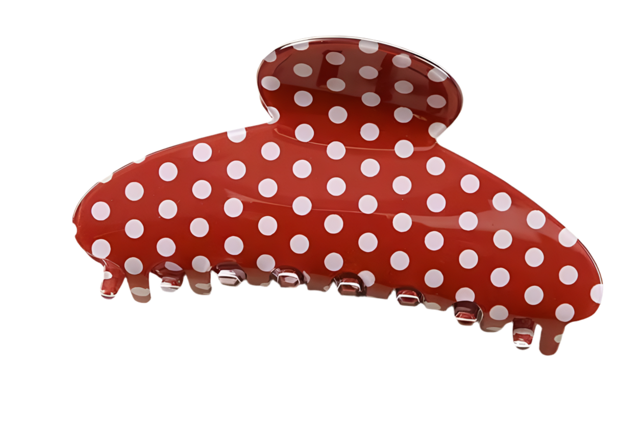 Polka Dot Acrylic Claw Clip