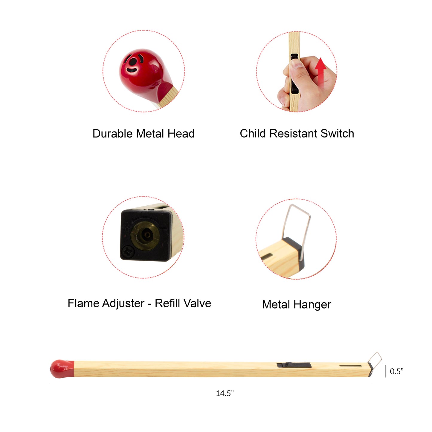 Refillable Match Stick Candle Lighter