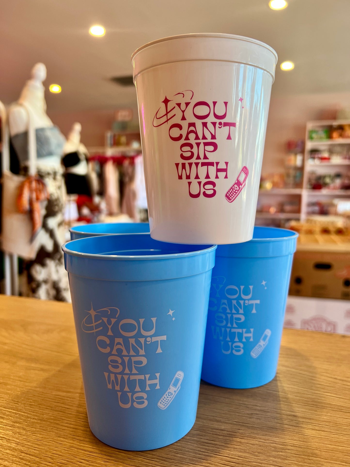 "You Can't Sip With Us" Y2K Bachelorette Stadium Cup