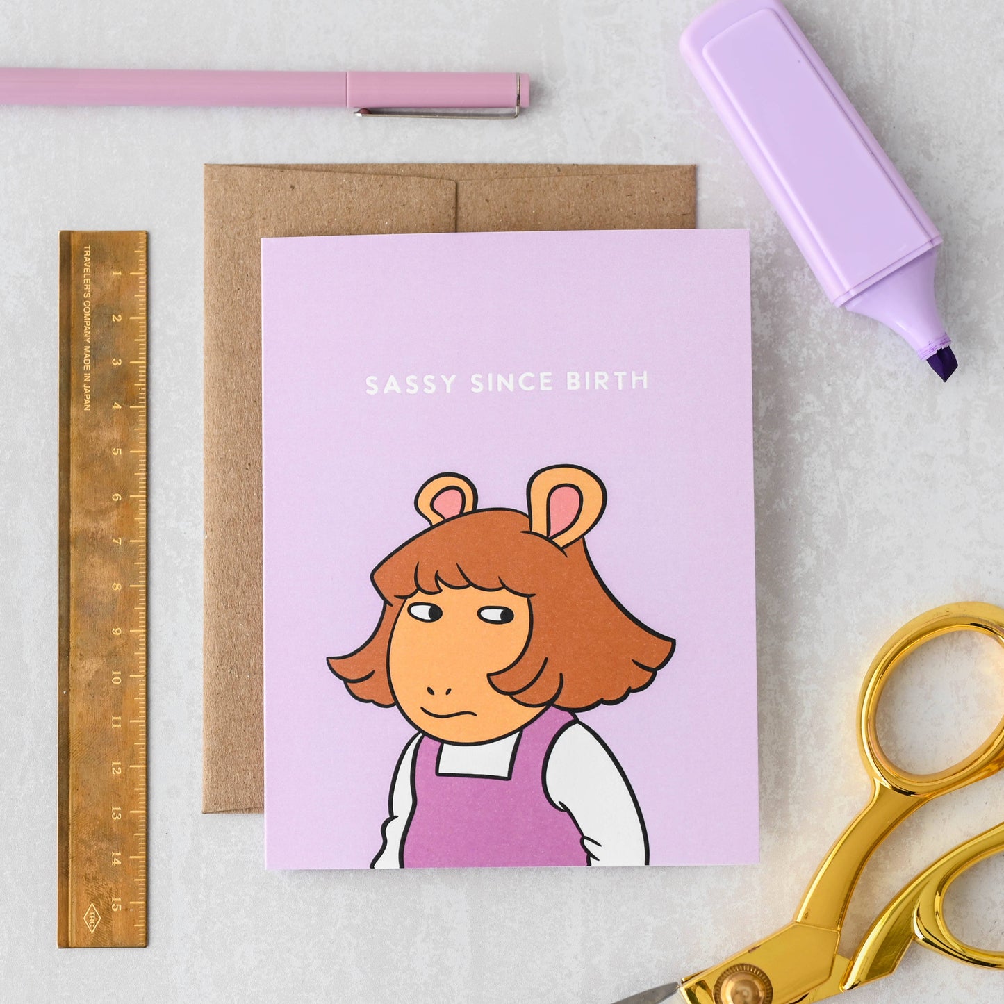DW "Sassy Since Birth" Birthday Card