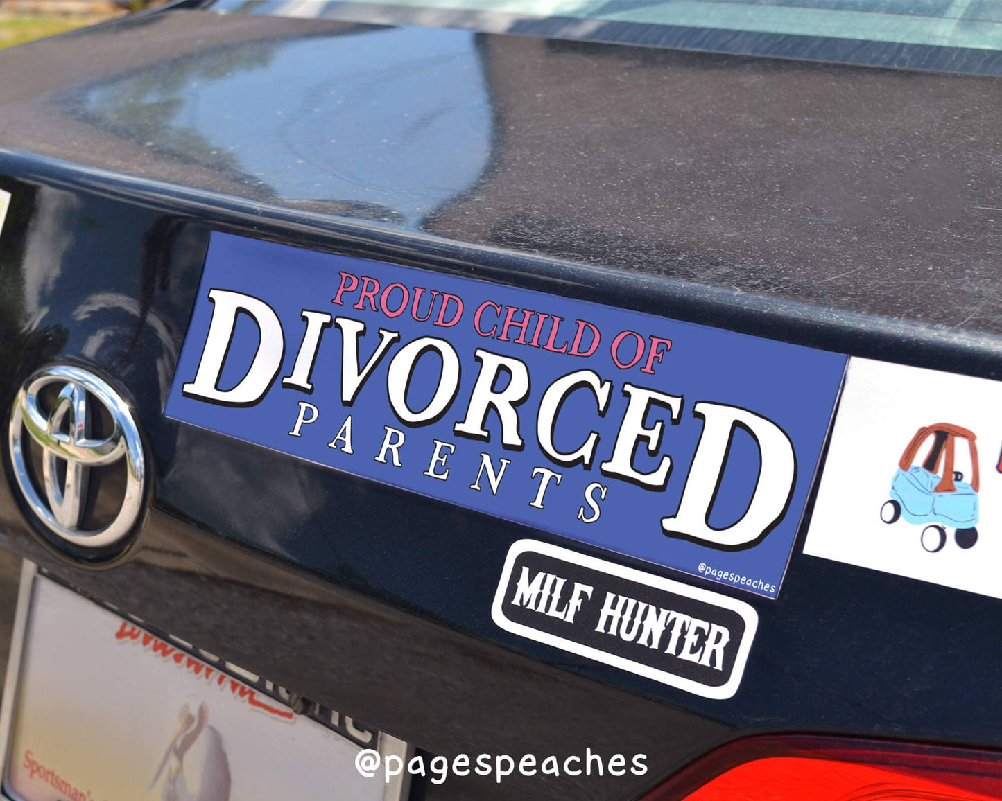 Divorced Parents Bumper Sticker: Sticker