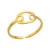 Zodiac Sign Gold Ring (Adjustable)