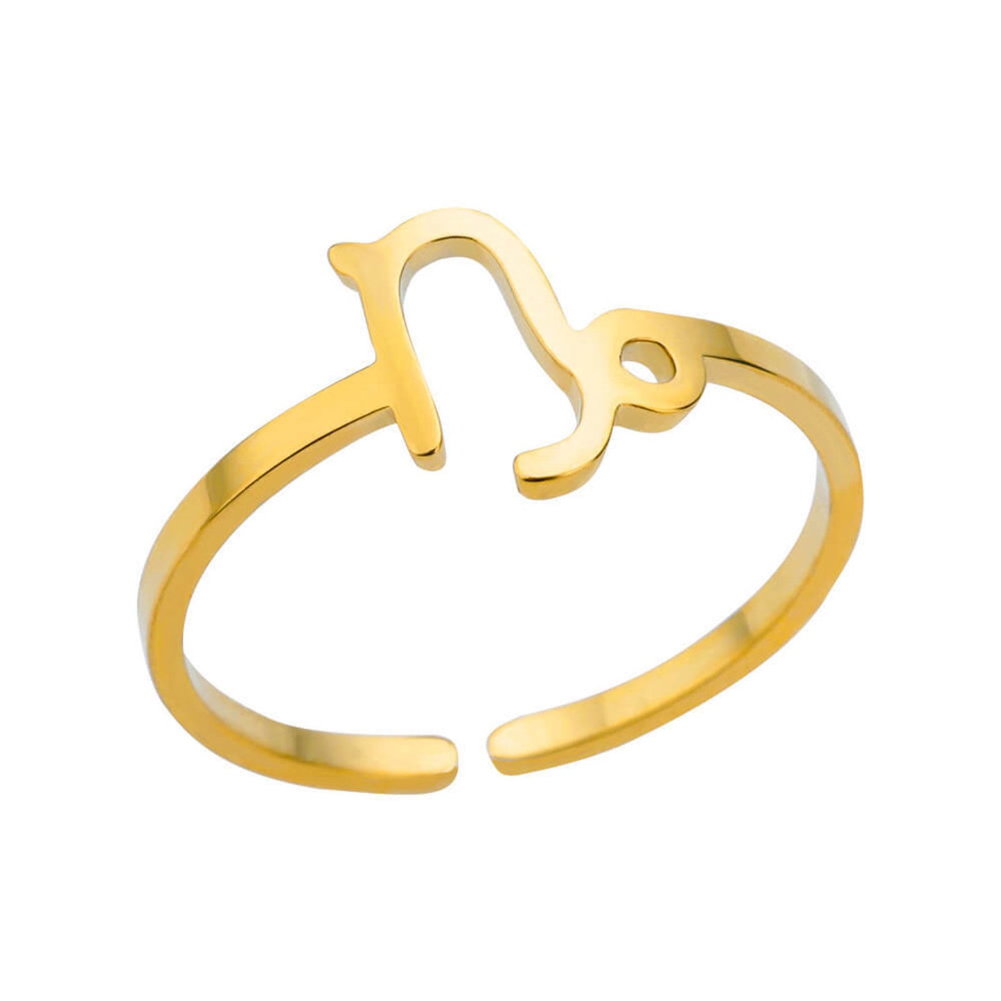 Zodiac Sign Gold Ring (Adjustable)