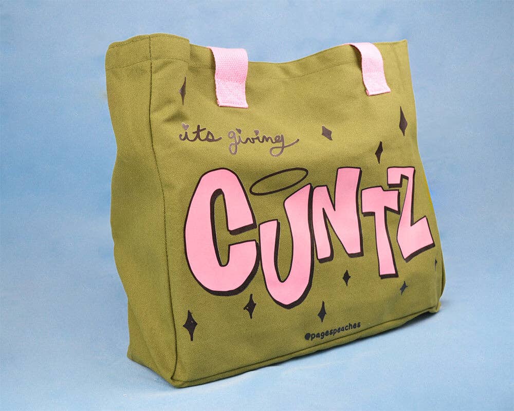 “CUNTZ” Bratz Green Tote Bag