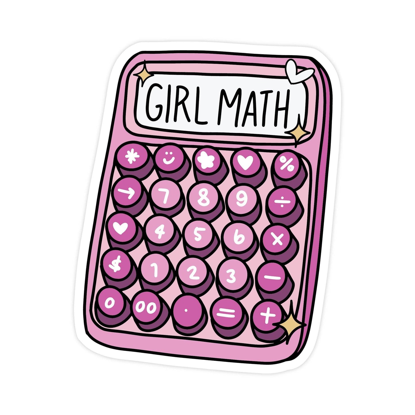 Girl Math Calculator Sticker