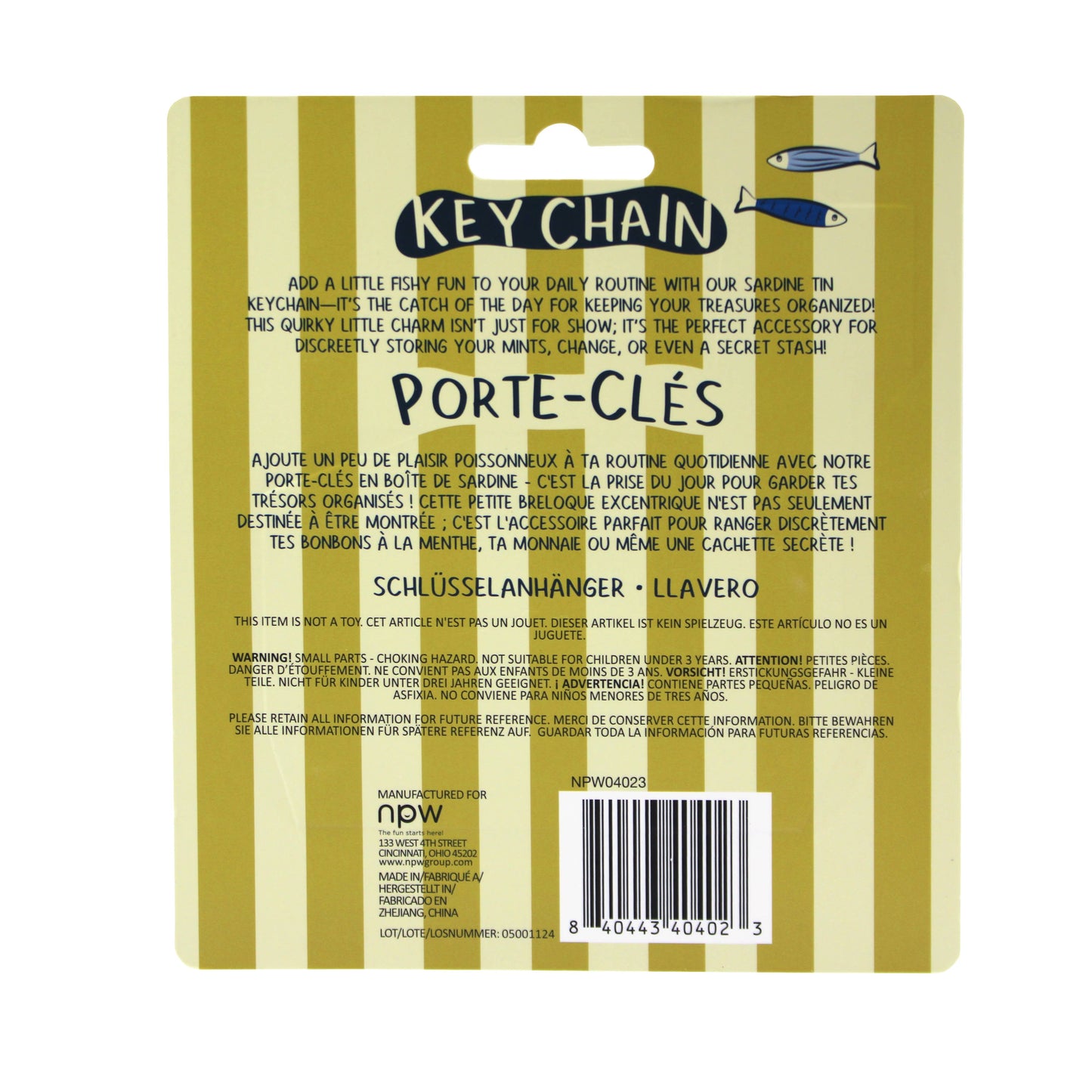 Sardine Tin Bag Charm