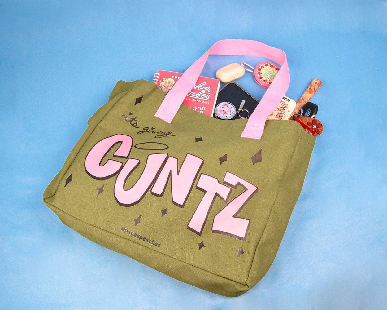 “CUNTZ” Bratz Green Tote Bag