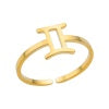 Zodiac Sign Gold Ring (Adjustable)