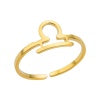 Zodiac Sign Gold Ring (Adjustable)
