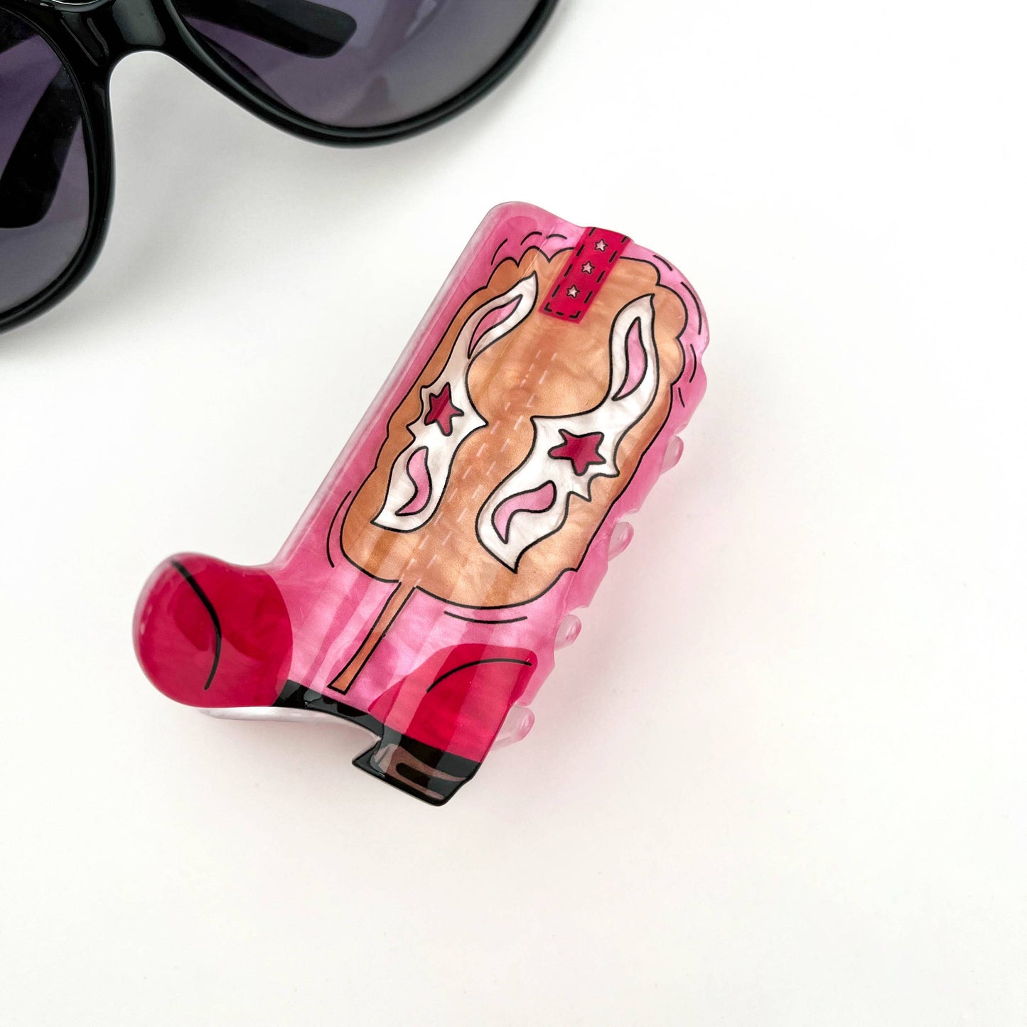 Cowboy Boot Hair Claw Clip