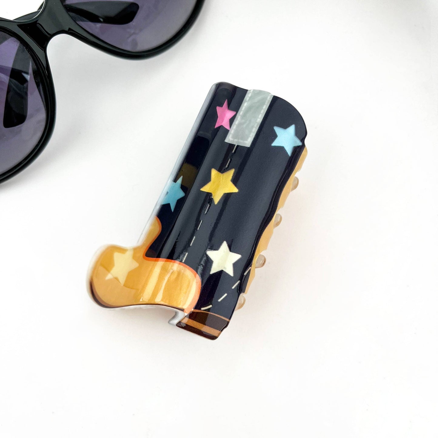Cowboy Boot Hair Claw Clip