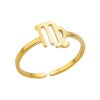 Zodiac Sign Gold Ring (Adjustable)