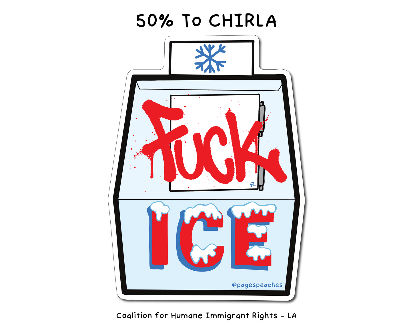 "F*ck ICE" Waterproof Vinyl Sticker