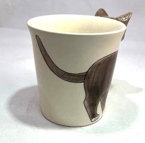 Gray and White Cat Mug