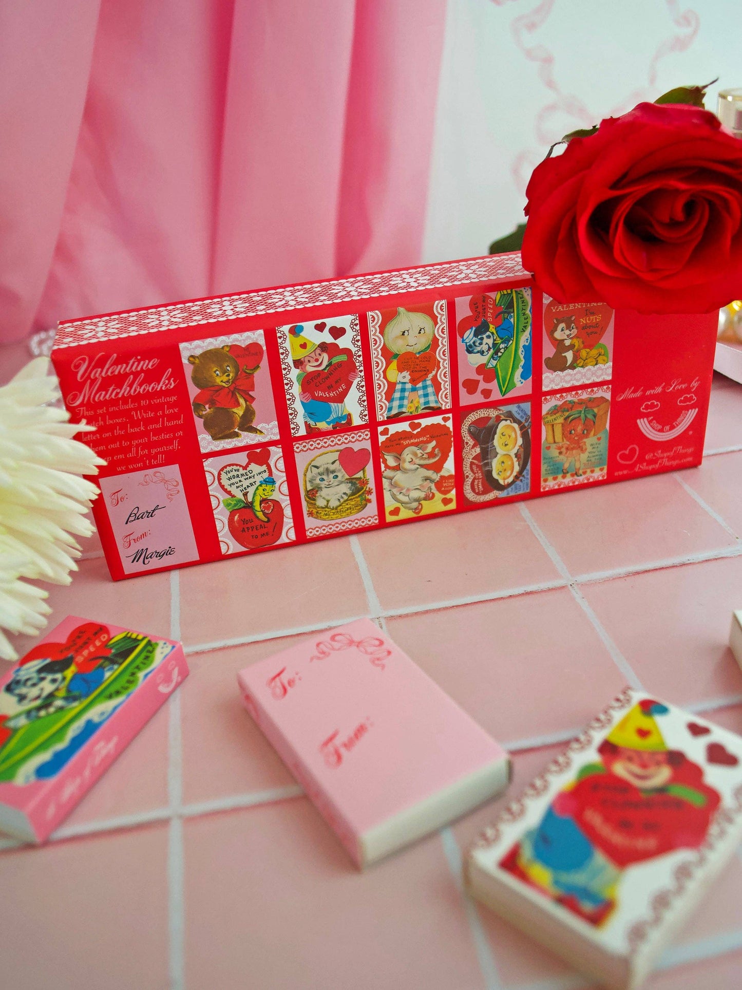 Vintage Valentine's Day Matches