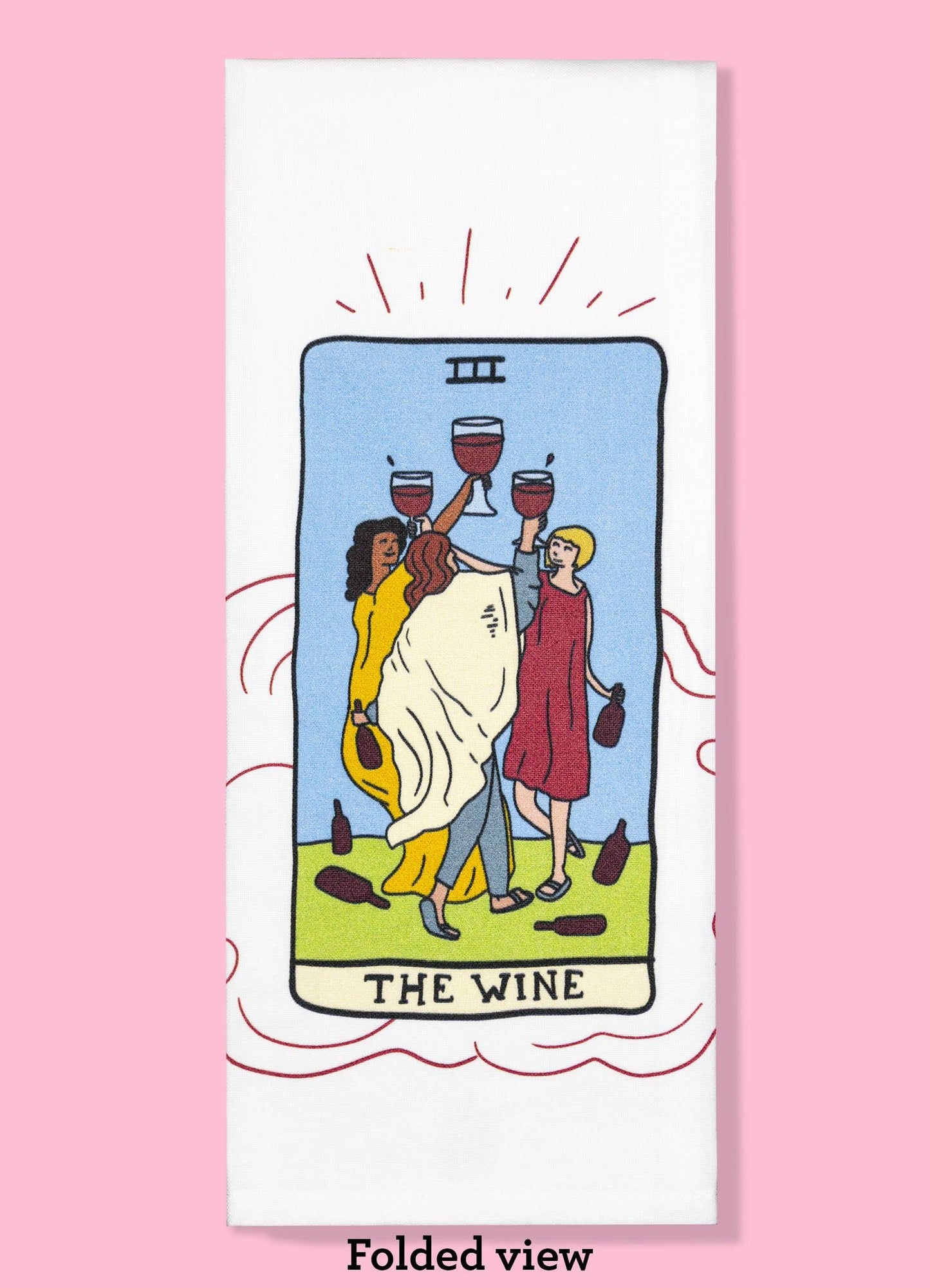 "The Wine" Kitchen Tarot Dishtowel
