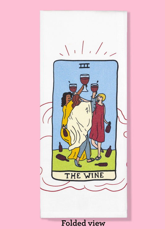 "The Wine" Kitchen Tarot Dishtowel