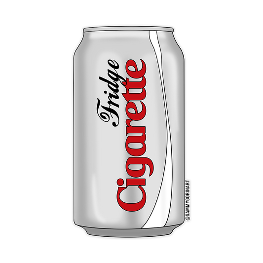 Fridge Cigarette Cola Can Sticker