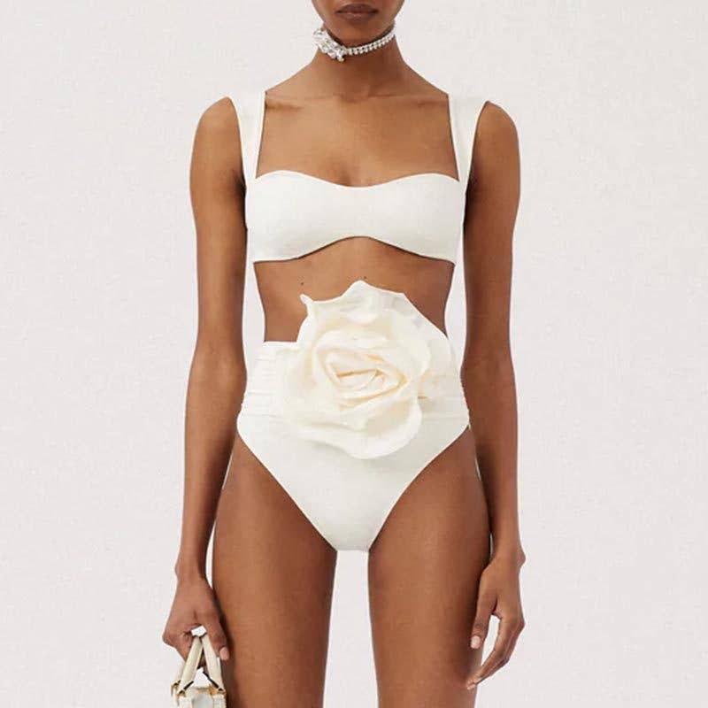 White Flower Bikini (Separates)