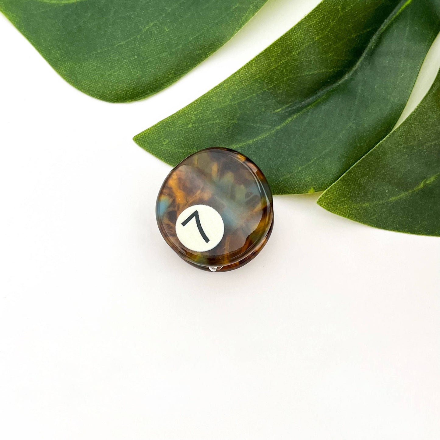 Mini Billiard Ball Acetate Claw Clip