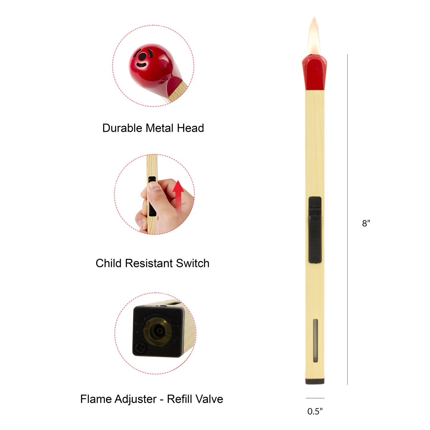 Refillable Match Stick Candle Lighter