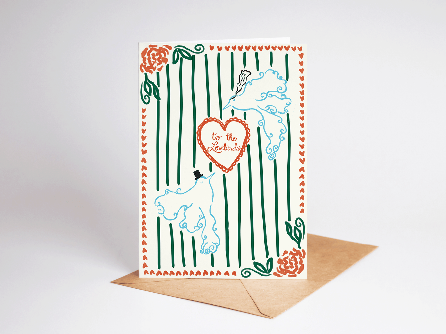 "To The Lovebirds" Wedding Greeting Card