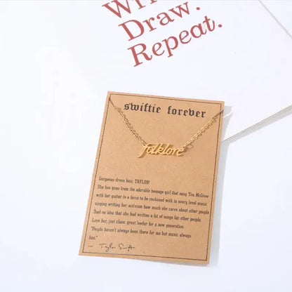 Taylor Swift Swiftie Pendant Necklace by Eras Necklace: Swiftie