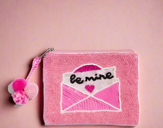 "Be Mine" Beaded Coin Purse