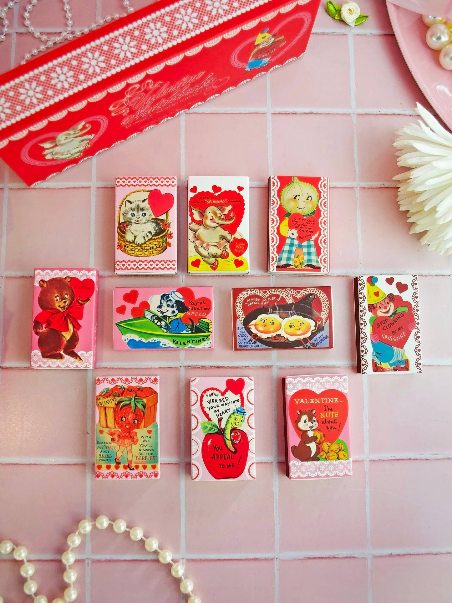 Vintage Valentine's Day Matches