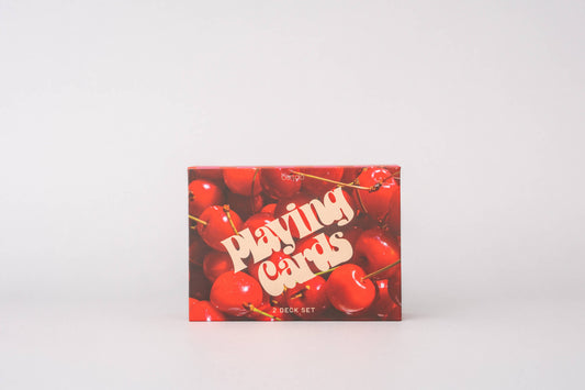Cherry Stripe Playing Card Set