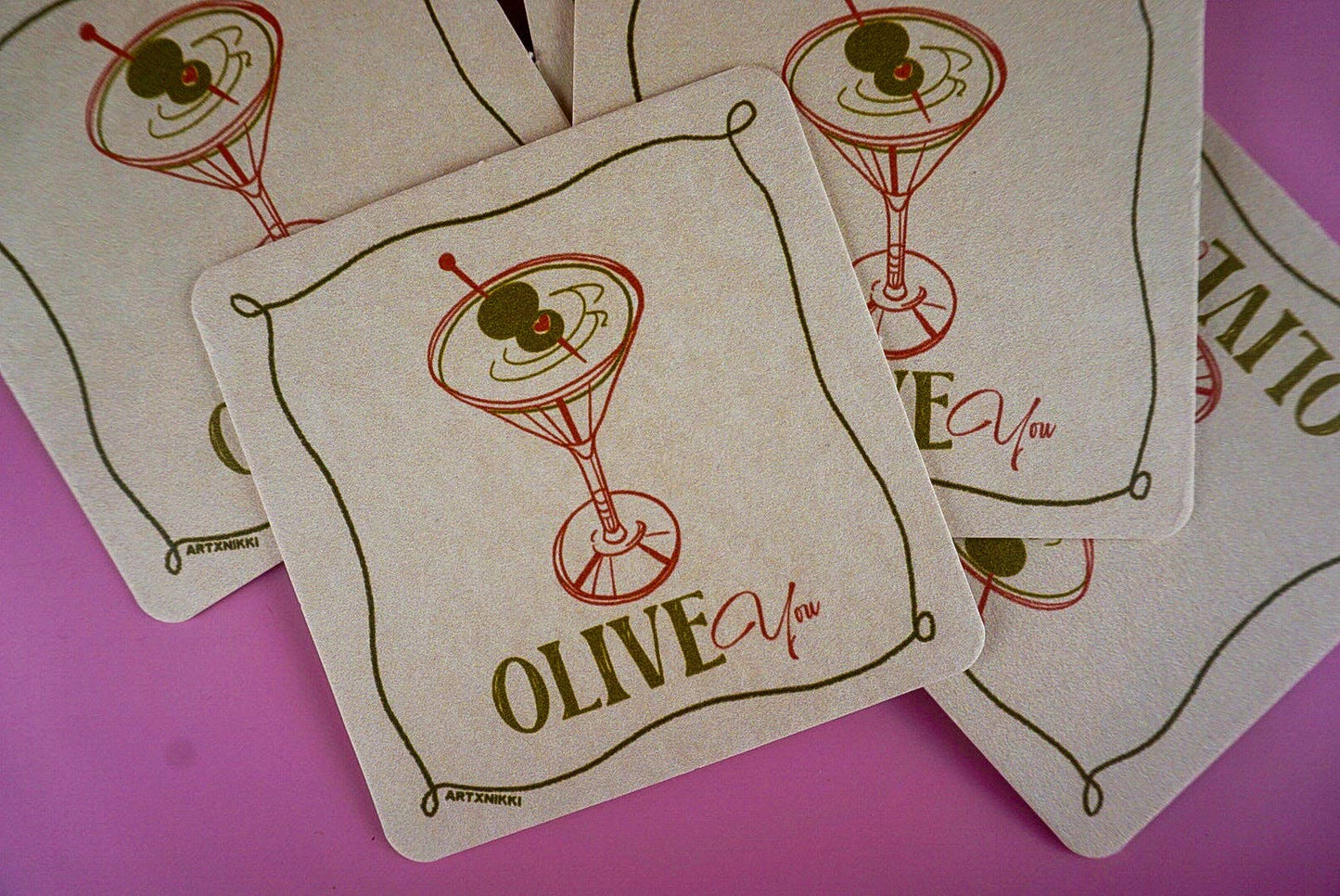 Dirty Martini Coasters