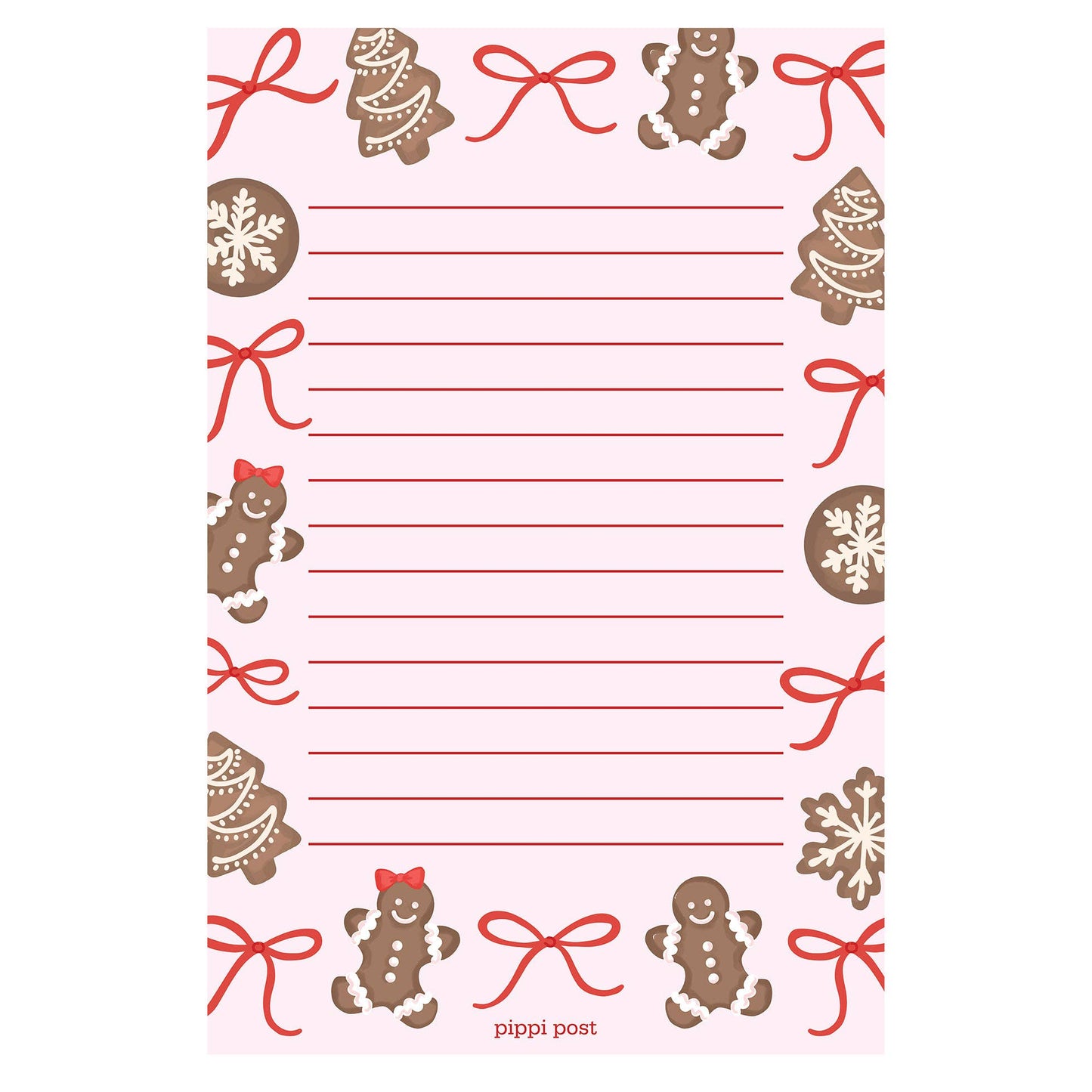 Gingerbread Cookies Christmas 4x6 Notepad