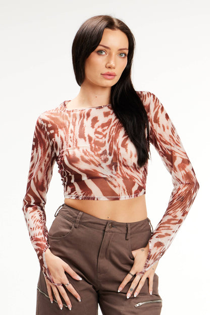 Aria Sheer Long Sleeve Top