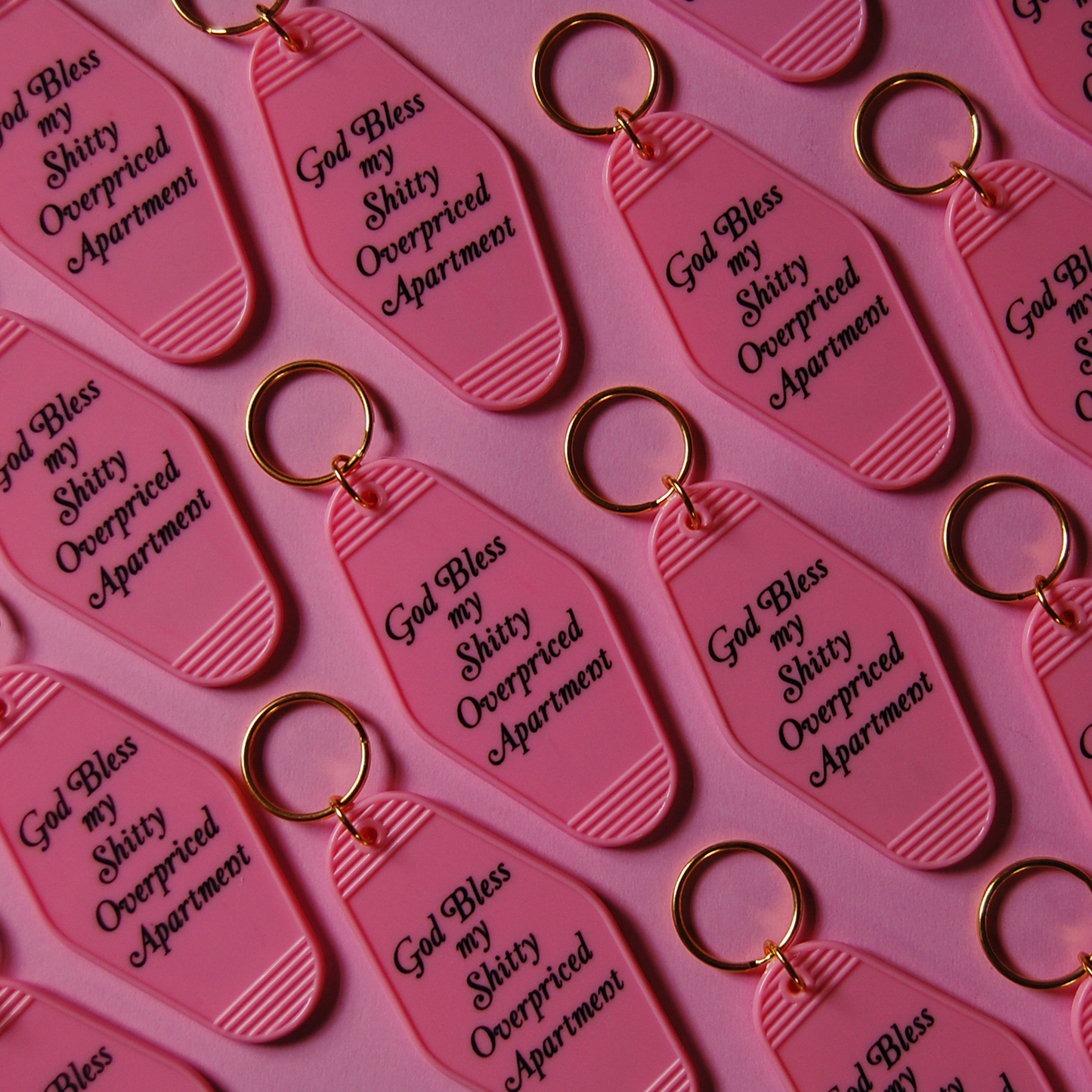 "God Bless my Shitty Apartment" Keychain