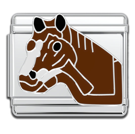 Brown Horse Italian Charm