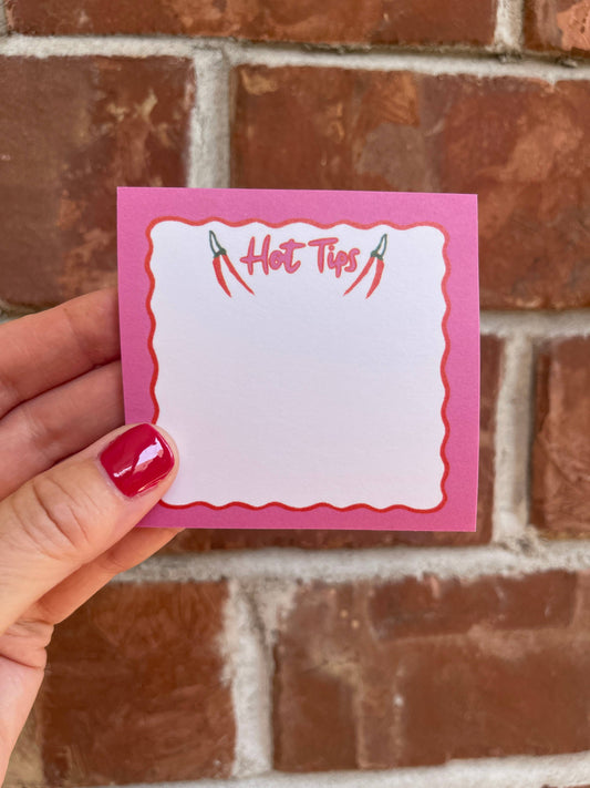 "Hot Tips" Chili Pepper Sticky Notes