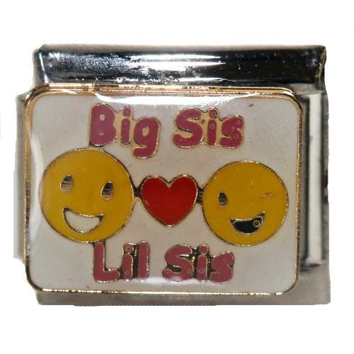 "Big Sis Lil Sis" Italian Charm